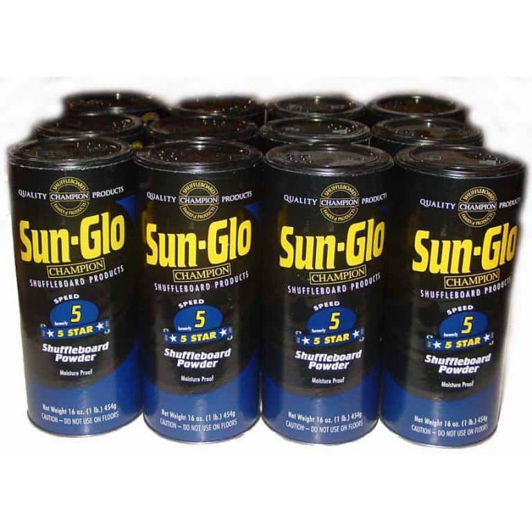 Sun Glo Shuffle Board Wax Powder - Speed 5 | 24 Can Case | moneymachines.com