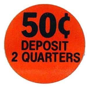 50 Cent Pricing Sticker Inside Mount | moneymachines.com
