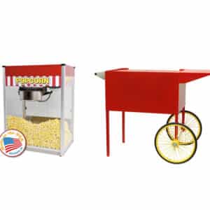 Classic Pop 16 Ounce Popcorn Machine With Large Cart Combo | moneymachines.com