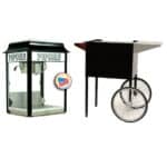 Paragon 1911 Black 4 Ounce Popcorn Machine and Cart Combo