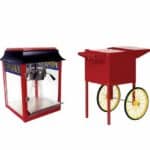 Paragon 1911 Red 4 Ounce Popcorn Machine and Cart Combo