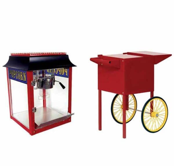 Paragon 1911 Red 4 Ounce Popcorn Machine and Cart Combo | moneymachines.com