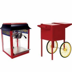 Paragon 1911 Red 6 Ounce Popcorn Machine and Cart Combo | moneymachines.com