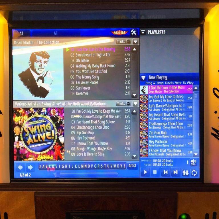 Rock-Ola Music Center Jukebox Selector Screen | moneymachines.com