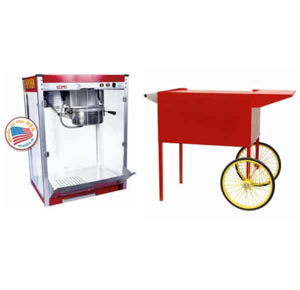 Theater Pop 12 Ounce Popcorn Machine With Cart Combo | moneymachines.com