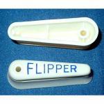 Round Top Pinball Flipper Caps - Blue Lettering With Screw Hole | A5094-5
