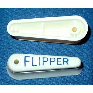 Round Top Blue Lettering Pinball Flipper Caps | moneymachines.com