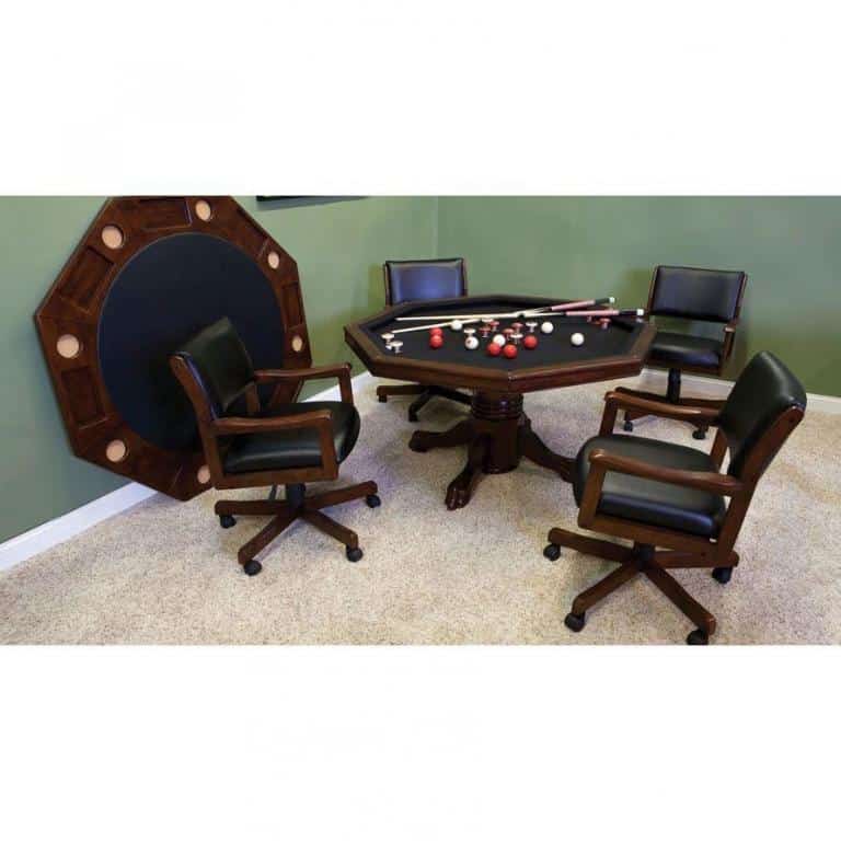3 in 1 Game Table Set With 4 Swivel Chairs | moneymachines.com