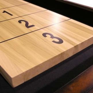 CL Bailey 12 Foot Traditional Warm Chestnut Shuffleboard Table Scoring Detail | moneymachines.com
