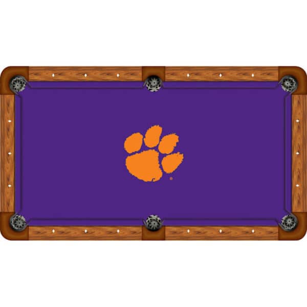 Clemson Tigers Paw Billiard Table Cloth Purple | moneymachines.com