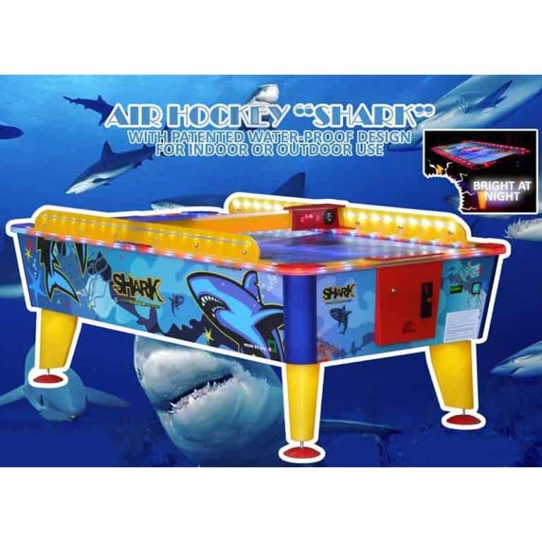 Coin Operated Weatherproof Shark Air Hockey Table | moneymachines.com