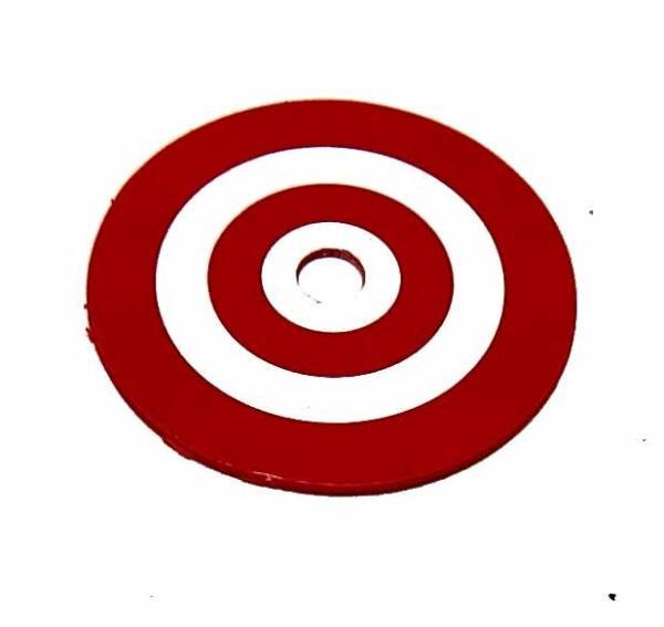 Red Bulls Eye Round Target Face | moneymachines.com