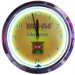 Rock-Ola Jukebox Shield Neon Wall Clock