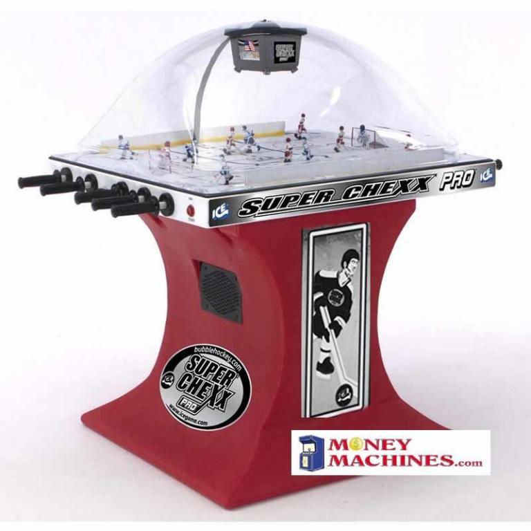 Super Chexx Pro Home Bubble Hockey Table Red Base | moneymachines.com