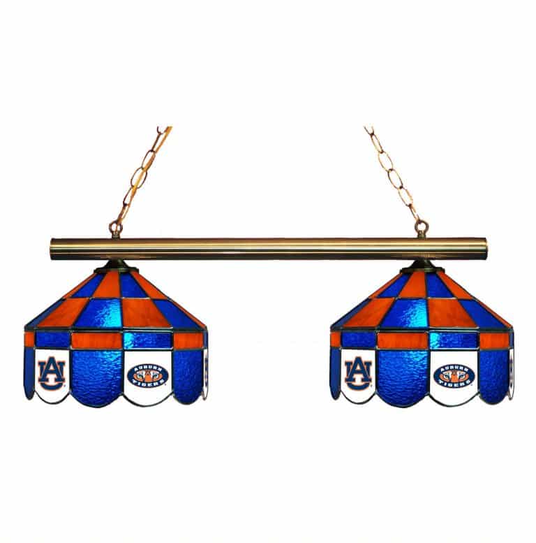 Auburn Tigers 2 Light Executive Stained Glass Game Table Light | moneymachines.com