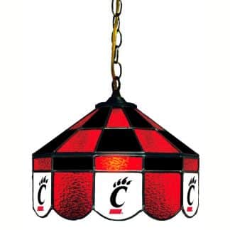 Cincinnati Bearcats Stained Glass Swag Hanging Lamp | moneymachines.com