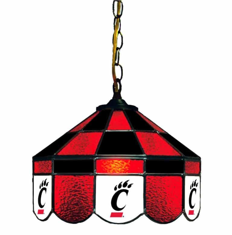 Cincinnati Bearcats Stained Glass Swag Hanging Lamp | moneymachines.com