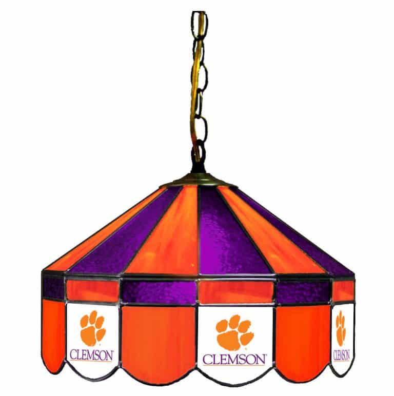 Clemson Tigers Stained Glass Swag Hanging Lamp | moneymachines.com