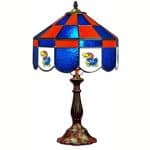 Kansas Jayhawks Stained Glass Table Lamp