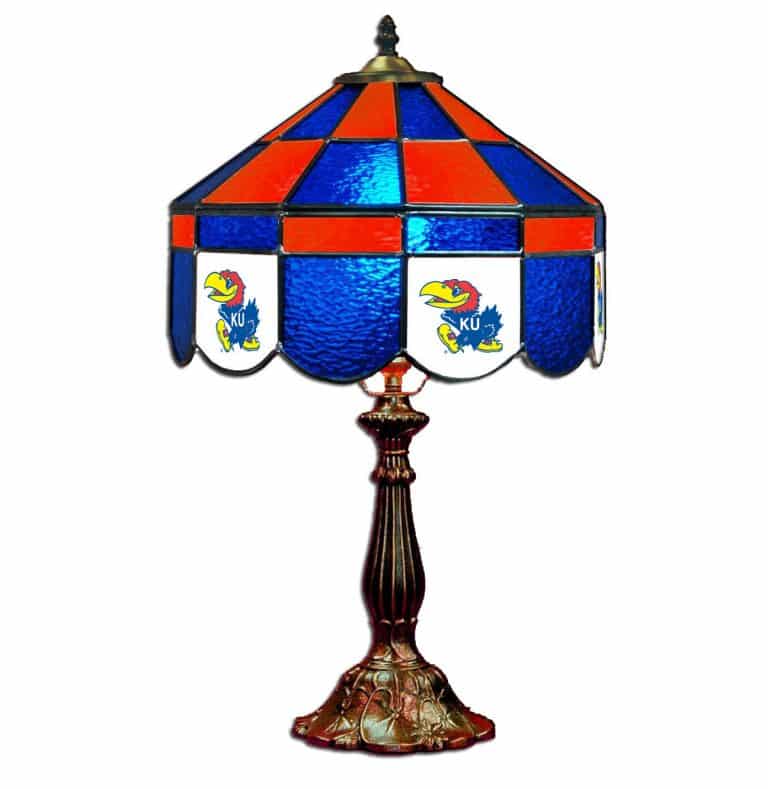 Kansas Jayhawks Stained Glass Table Lamp | moneymachines.com