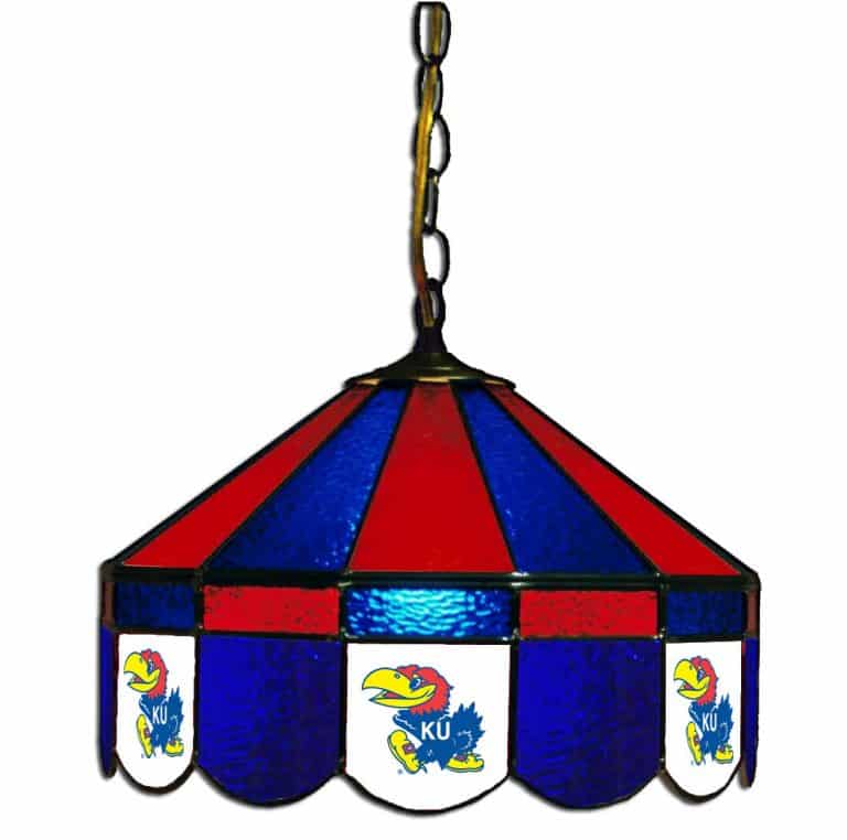 Kansas Jayhawks Stained Glass Swag Hanging Lamp | moneymachines.com
