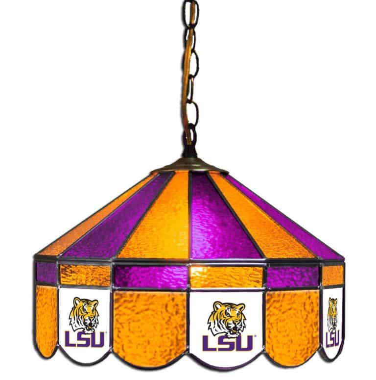 LSU Tigers Stained Glass Swag Hanging Lamp | moneymachines.com