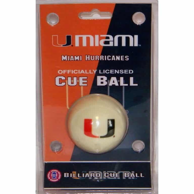 Miami Hurricanes Billiard Cue Ball | moneymachines.com