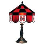 Nebraska Cornhuskers Stained Glass Table Lamp