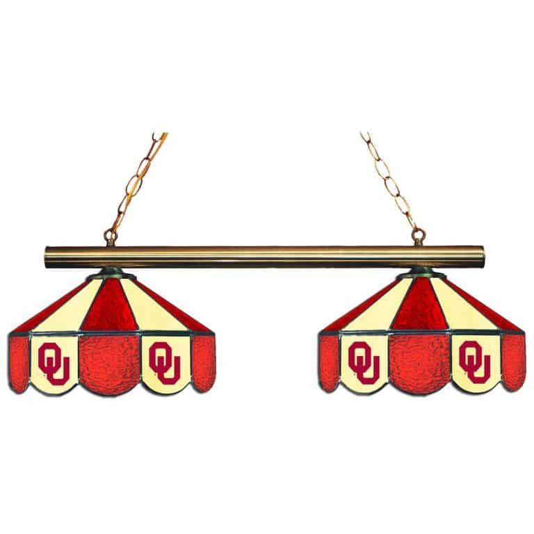 Oklahoma Sooners Stained Glass Game Table Lamp | moneymachines.com