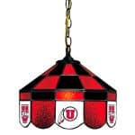 Utah Utes College NCAA Stained Glass Swag Hanging Lamp