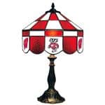 Wisconsin Badgers Stained Glass Table Lamp