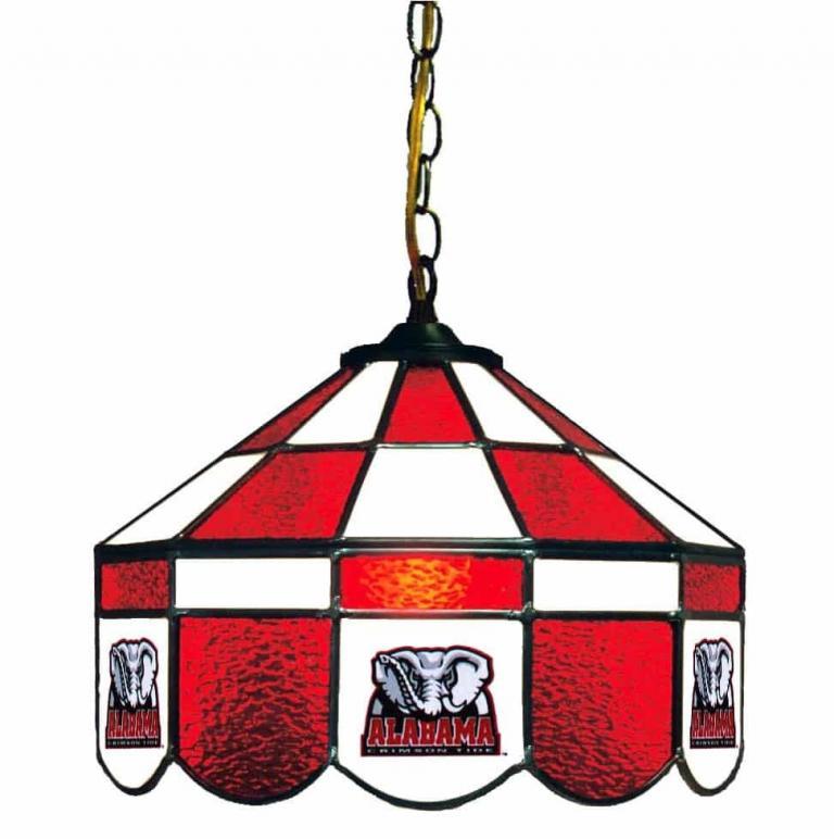 Alabama Crimson Tide Stained Glass Swag Hanging Lamp | moneymachines.com