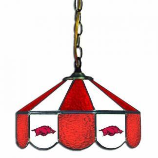 Arkansas Razorbacks Stained Glass Swag Hanging Lamp | moneymachines.com
