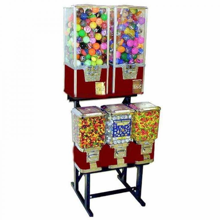 Big Pro 5 Unit Combo Vending Machine Rack Stand | moneymachines.com