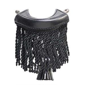 Black Leather With Black Fringe 6 Iron Pool Table Pockets | moneymachines.com