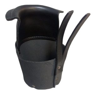 Modern Black Leather Drop Pocket Set | moneymachines.com