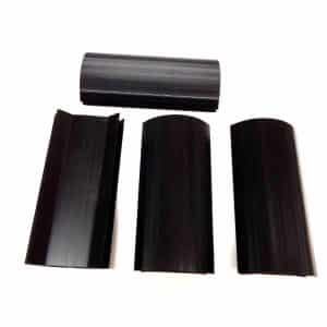 Black 7 3/4 x 1/2 Inch Plastic Pool Table Miter Corners - Set of 4 | moneymachines.com