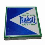 12 MM Triangle Glue-On Billiard Cue Tips - Box of 50