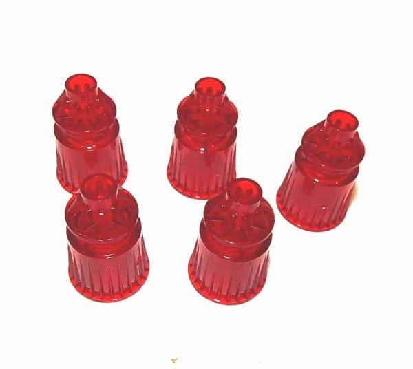 Faceted Red Pinball Play Field Posts | Set of 5 | moneymachines.com