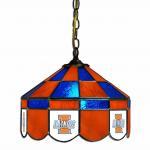 Illinois Fighting Illini College NCAA Stained Glass Swag Hanging Lamp