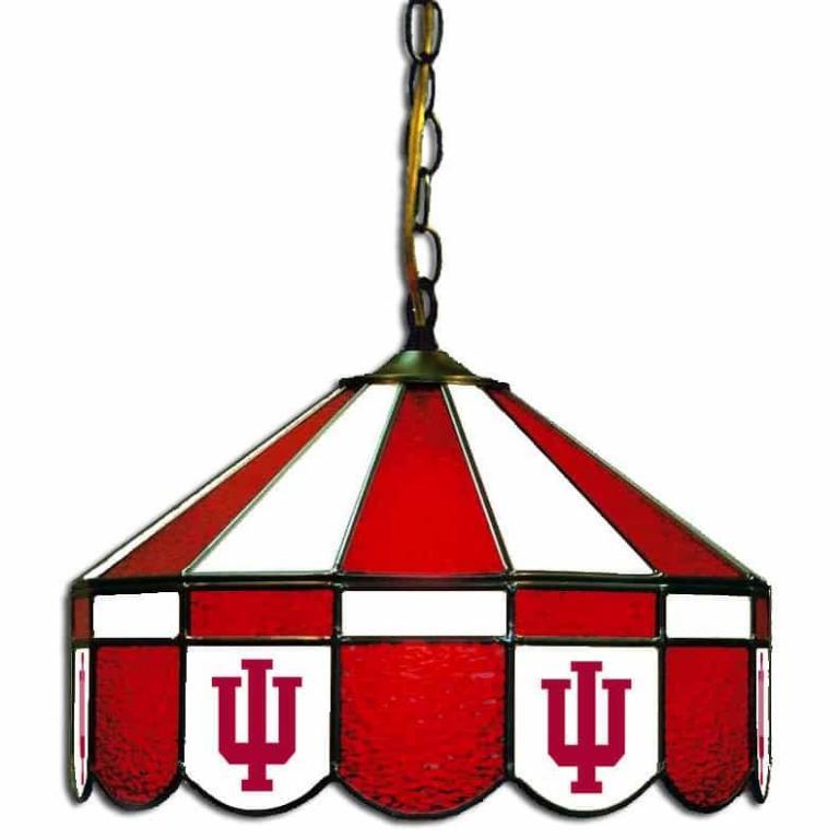 Indiana Hoosiers Stained Glass Swag Hanging Lamp | moneymachines.com