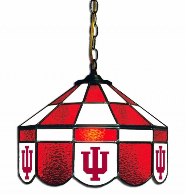 Indiana Hoosiers Stained Glass Swag Hanging Lamp | moneymachines.com