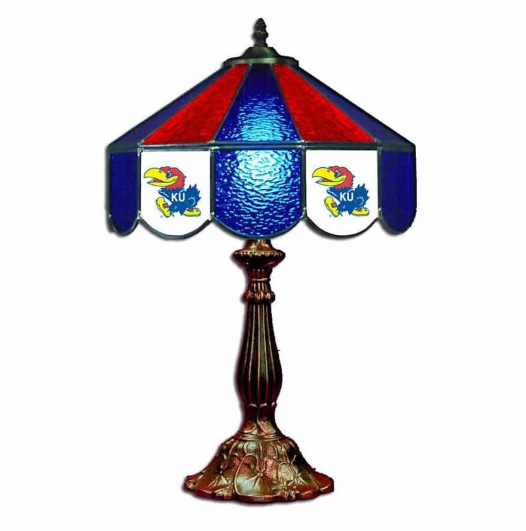 Kansas Jayhawks Stained Glass Table Lamp | moneymachines.com