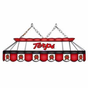 Maryland Terrapins MVP 40" Tiffany Stained Glass Pool Table Lamp | moneymachines.com