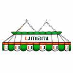 Miami Hurricanes MVP 40" Tiffany Stained Glass Pool Table Lamp