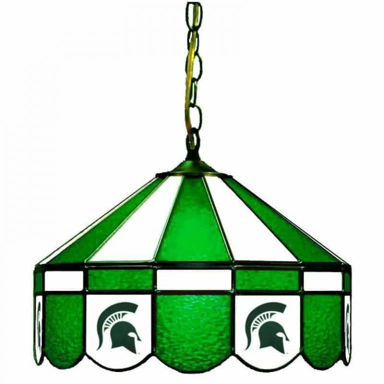 Michigan State Spartans Stained Glass Swag Hanging Lamp | moneymachines.com