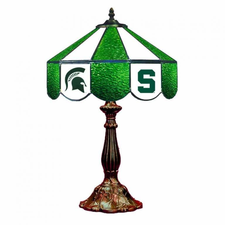 Michigan State Spartans Stained Glass Table Lamp | moneymachines.com