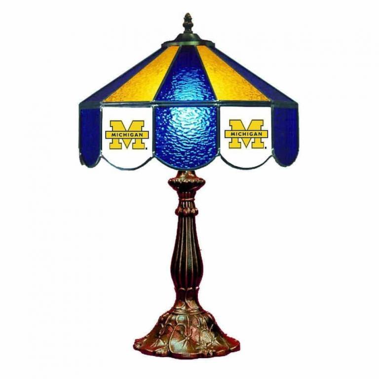 Michigan Wolverines Stained Glass Table Lamp | moneymachines.com