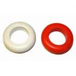 Bumper Pool Table Mini Bumper Post Rings - Set of 2 Red and White