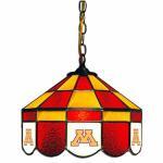 Minnesota Golden Gophers College NCAA Stained Glass Swag Hanging Lamp